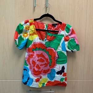 J. Crew Ratti floral top